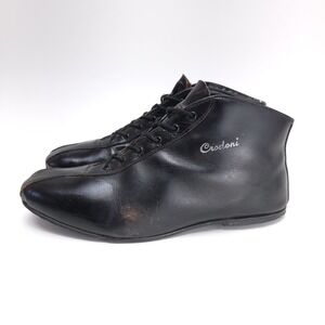 Vintage Women's Italian Cycling Shoes Cordoni Black Leather